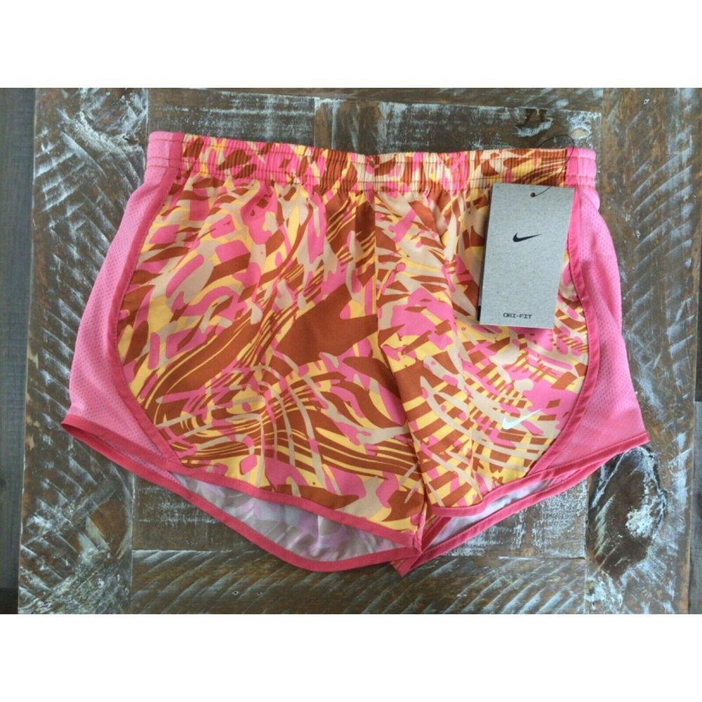 Nike Dri-FIT Tempo Shorts Girls Youth Pink‎ Orange New Size Med DX4983-815